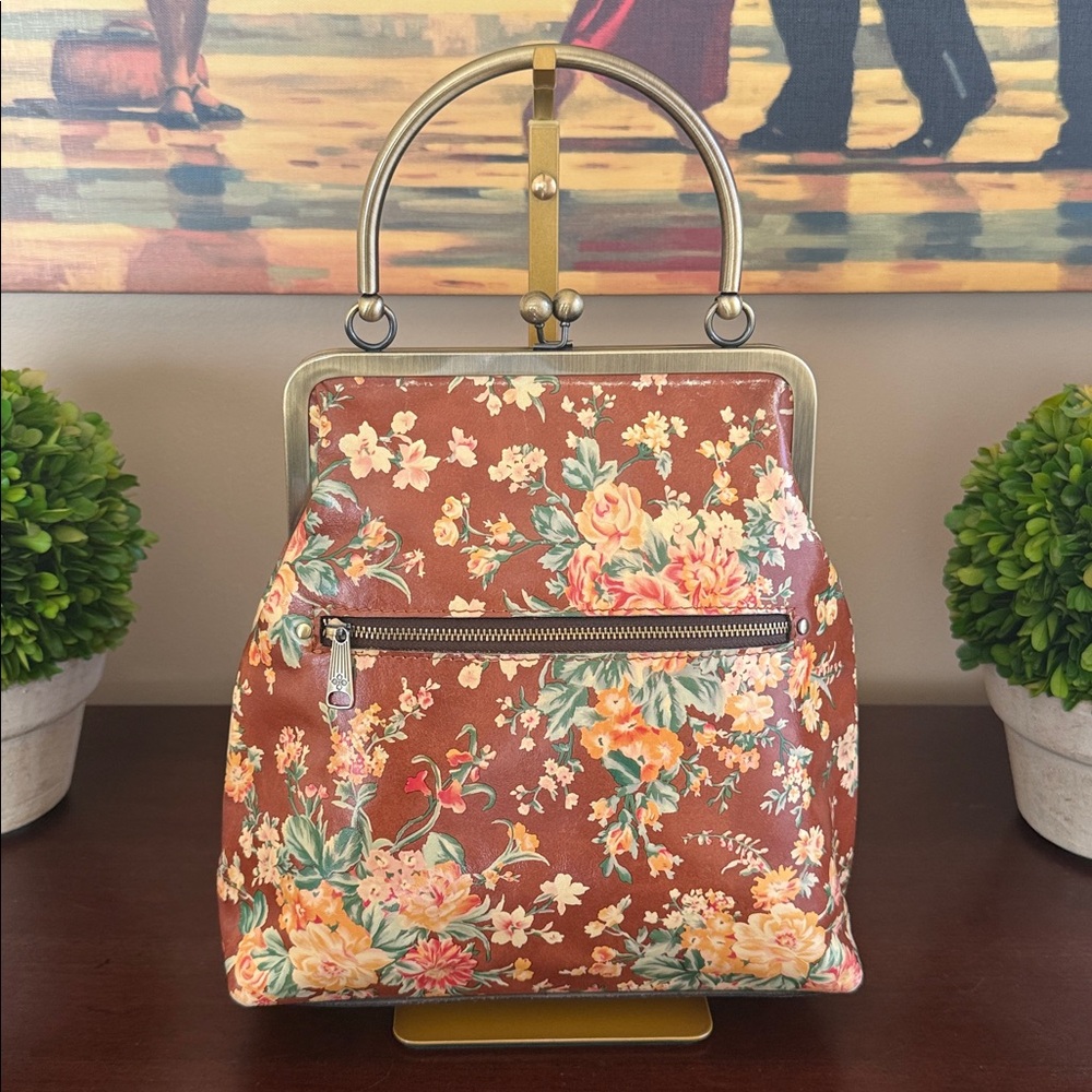 PATRICIA NASH 🌻Vintage Garden🌻 KISSLOCK NOVELLA FRAME LEATHER HANDBAG